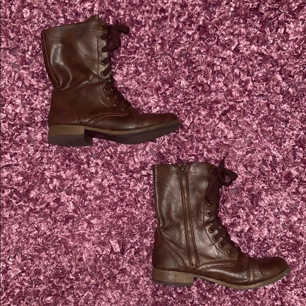 Brown Combat Boots